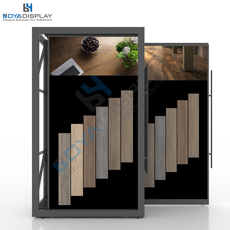 Durable Pull-Push Type Wood Floor Display Stands