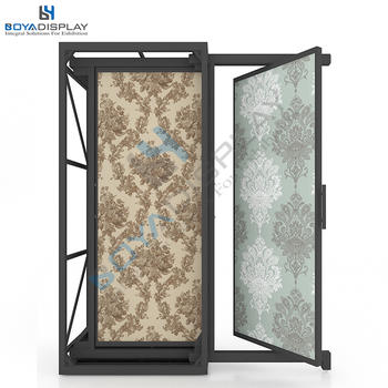 Rotating Type Display Stand Rack For Showroom Wallpaper Display Stands