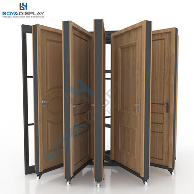 Unique Design Butterfly Page-Turning Type Wooden Door Display Stand Rack With Frame