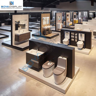 High-End Basin Bathroom Tile Displays Rack Stand For Showroom