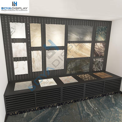 Plate And Drawer Combination Type Showroom Tile Display Rack For Tiles Stone Granite