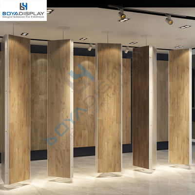 Special Design Three Sides Parquet Wood Floor Display Stands