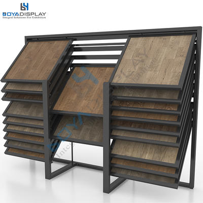 Elegant In Style Incline 45 Degrees Double Row Wood Flooring Display Rack