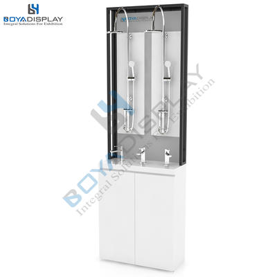 Superb quality faucet top bathroom ware shower display stand rack with cabinet