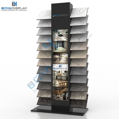 Factory Direct High Quality Double Row Granite Ceramic Tile Quartz Stone Marble Display Rack Stand