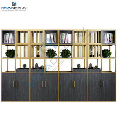 Top Quality wooden bookshelf storage cabinet metal bookcase