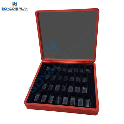 Factory Directly Supply red color plastic tile sample case stone quartz marble display sample box