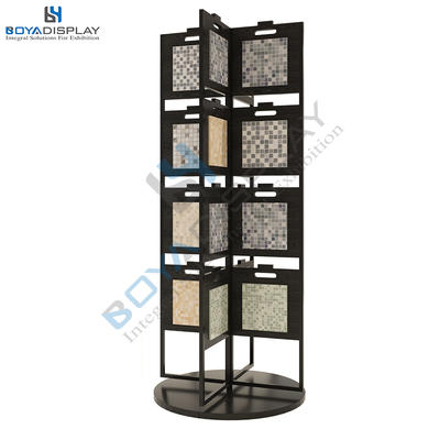 High Quality Rotating Quartz Marble Flooring Ceramic Tile Display Stand with MDF