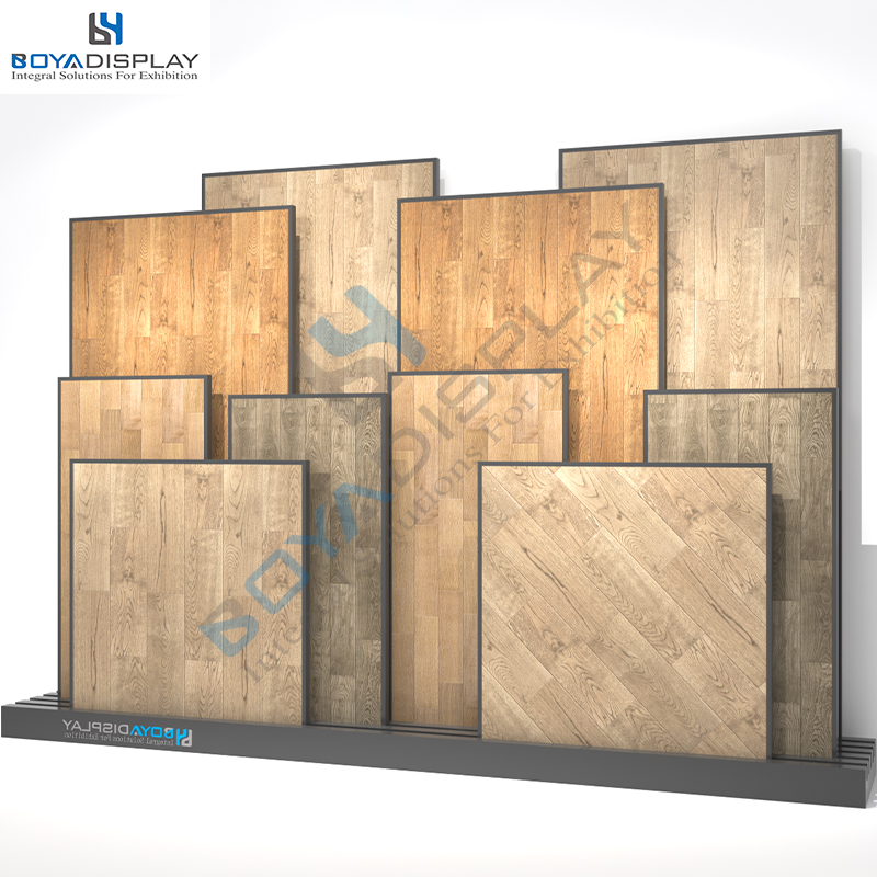 Custom Laminated Oak Parquet Wood Flooring Display Stand...