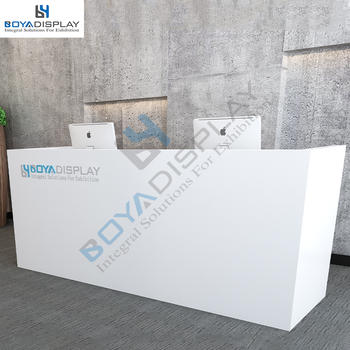 Modern art front counter reception desk for hotel check stand