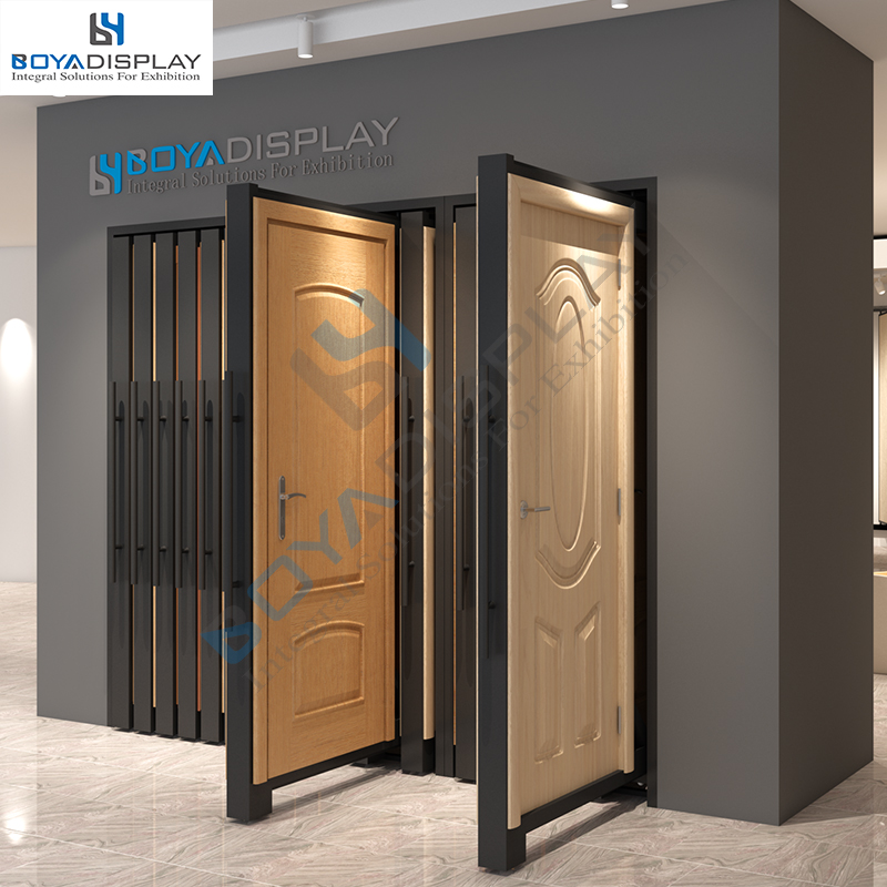 Factory Custom Kitchen Wooden Door Display Racks Stand...