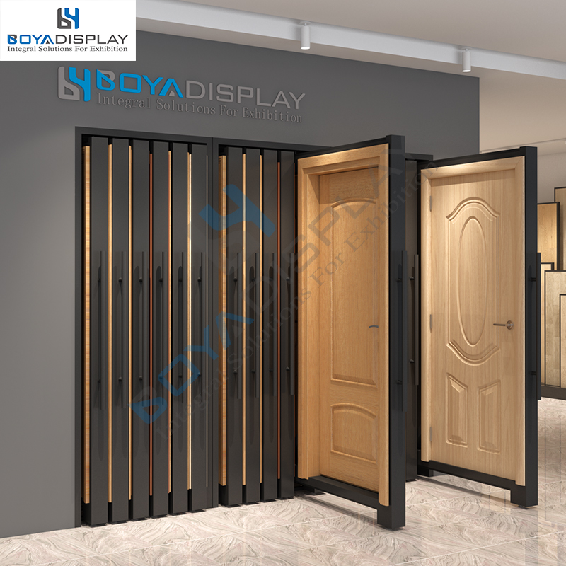 Factory Custom Kitchen Wooden Door Display Racks Stand...