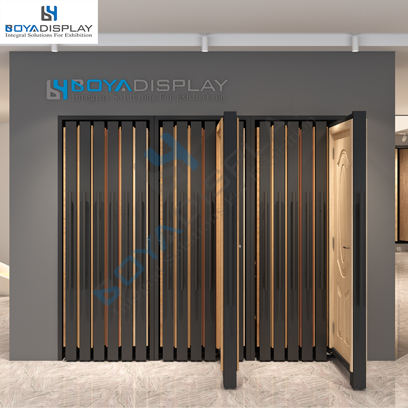 Factory Custom Kitchen Wooden Door Display Racks Stand...