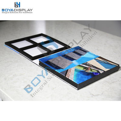 Factory Direct custom cardboard 3 pages sample book for stone marble glass tile wooden flooring