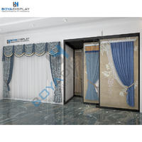 Custom size sliding type curtain display hangers stand for showroom