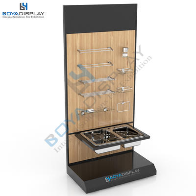 Custom size bathroom kitchen accessories sink display unit rack stand
