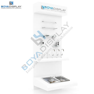 High quality White color Kitchen sink tap accessories display stand rack