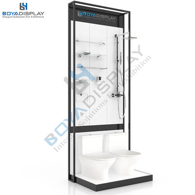 Custom size bath  accessories shower toilet faucet display unit for bathroom display centres