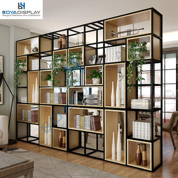 Custom size Wood and metal bookcase for sales