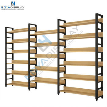 Promotional Price job library wall furniture wooden metal book shelf bookcase cabinet for sale