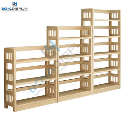 Custom size wooden material Multi-layer storage bookshelf bookcase