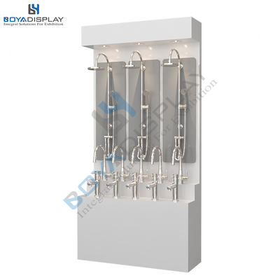 Manufactory Direct bathroom ware faucet shower tap standing wooden display rack