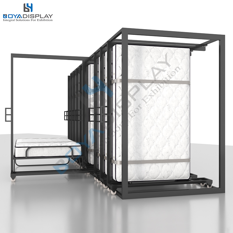 Well Designed Sliding Vertical Mattress Display Stand Rack Boya