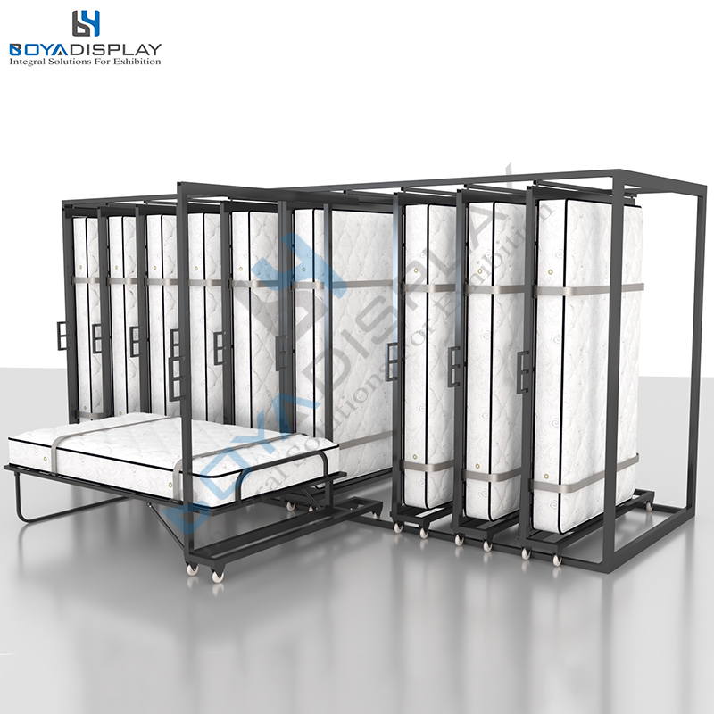 Well Designed Sliding Vertical Mattress Display Stand Rack Boya