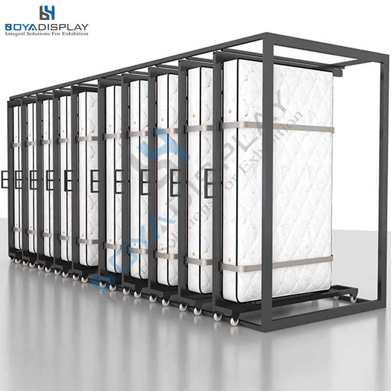 Well Designed Sliding Vertical Mattress Display Stand Rack Boya